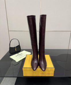 FENDI Arco Blind Eel Leather BootsThis Cylindrical Boot Features A Tapered Toe And High Heel De 0wvqv37y