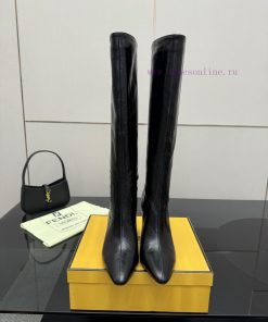 FENDI Arco Blind Eel Leather BootsThis Cylindrical Boot Features A Tapered Toe And High Heel De vv9guh5u