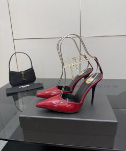 YSL Saint LaurentSS2025 New Product Metal Head Elegant And Atmospheric High Heel Sandals2024 Ne 2k0r4al9