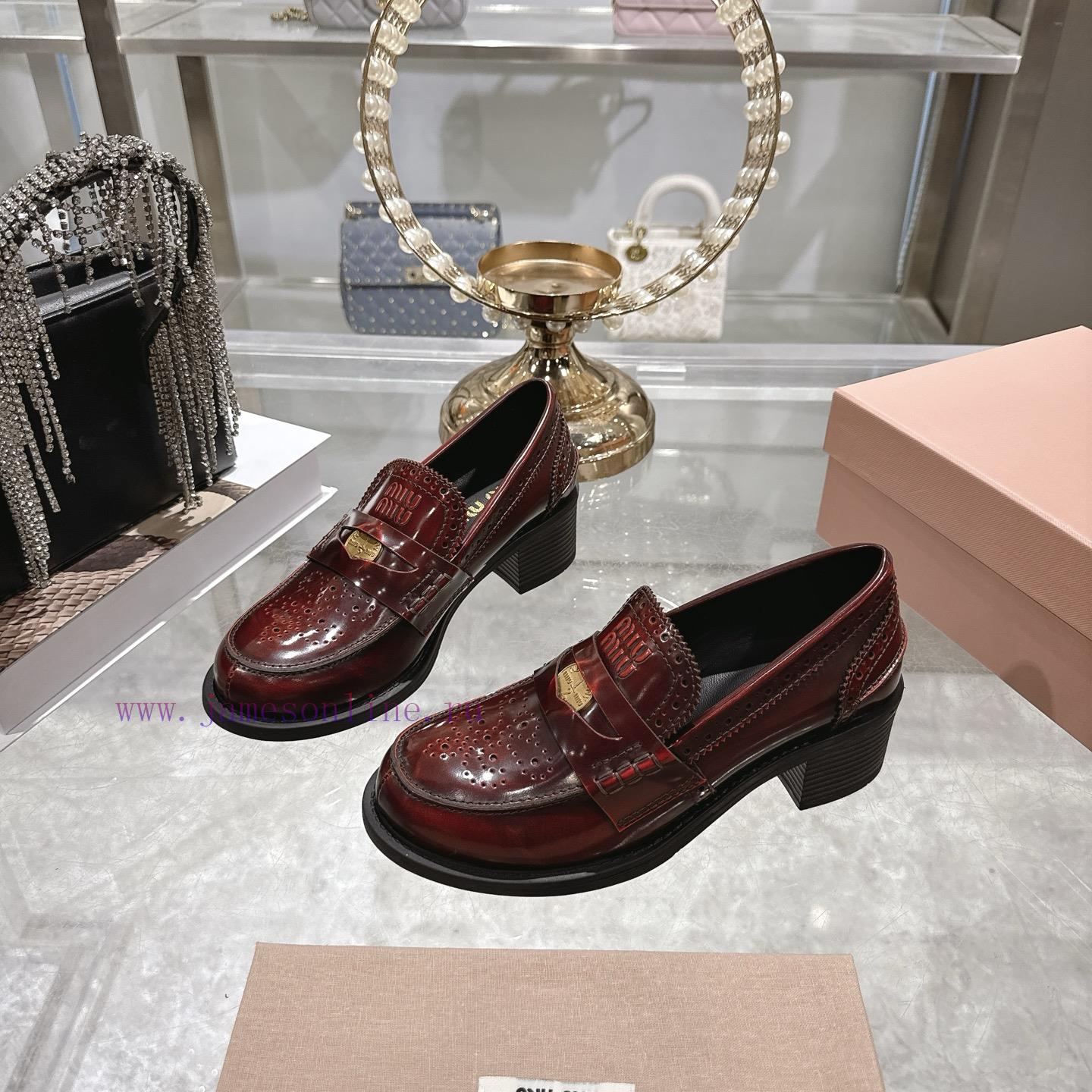 Miu Miu 25ss Autumn And Winter New Item Vintage Half Round Toe Single ShoeMiumiu's New Autumn A 54wiga5x - Image 4