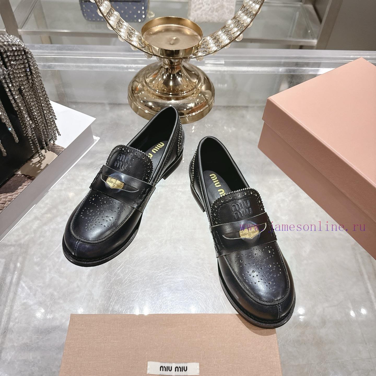 Miu Miu 25ss Autumn And Winter New Item Vintage Half Round Toe Single ShoeMiumiu's New Autumn A 0sm2reyq - Image 2