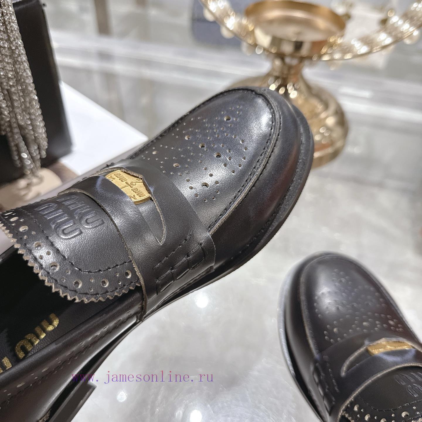 Miu Miu 25ss Autumn And Winter New Item Vintage Half Round Toe Single ShoeMiumiu's New Autumn A 0sm2reyq - Image 7