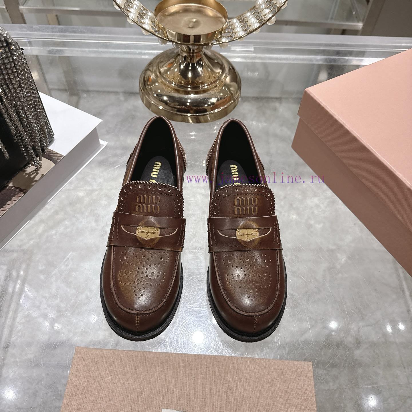 Miu Miu 25ss Autumn And Winter New Item Vintage Half Round Toe Single ShoeMiumiu's New Autumn A gsg0ezjj - Image 2