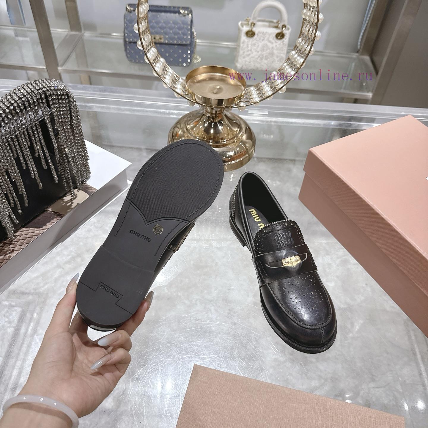 Miu Miu 25ss Autumn And Winter New Item Vintage Half Round Toe Single ShoeMiumiu's New Autumn A 0sm2reyq - Image 9