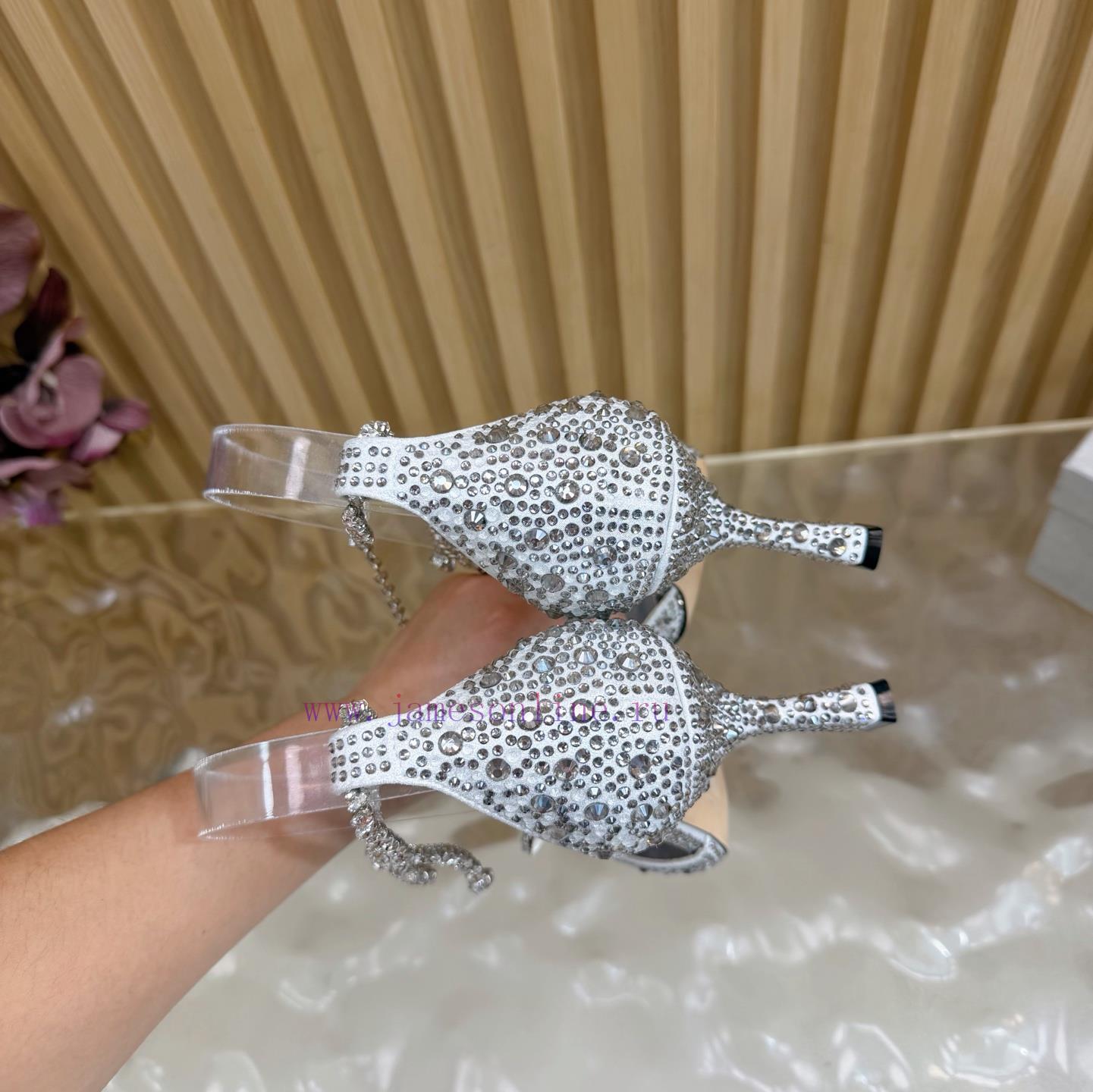 New Jimmy Choo/Jimmy Zhou Heavy Industries Diamond Face Pointed High Heel Chain High Heel Sanda d6r5d5m5 - Image 13
