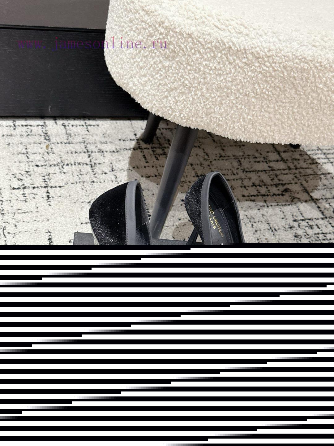 SAINT LAUREN * 25ss. New Autumn And Winter Pointed High-heeled SandalsYSL's Minimalist Slim Str 26cl1z7g - Image 6