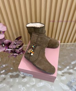 2025 Autumn/Winter New MiuMiu Ethnic Storm Simia Style Snow Boots Fur Boots Autumn/Winter Fashi a254sf8c