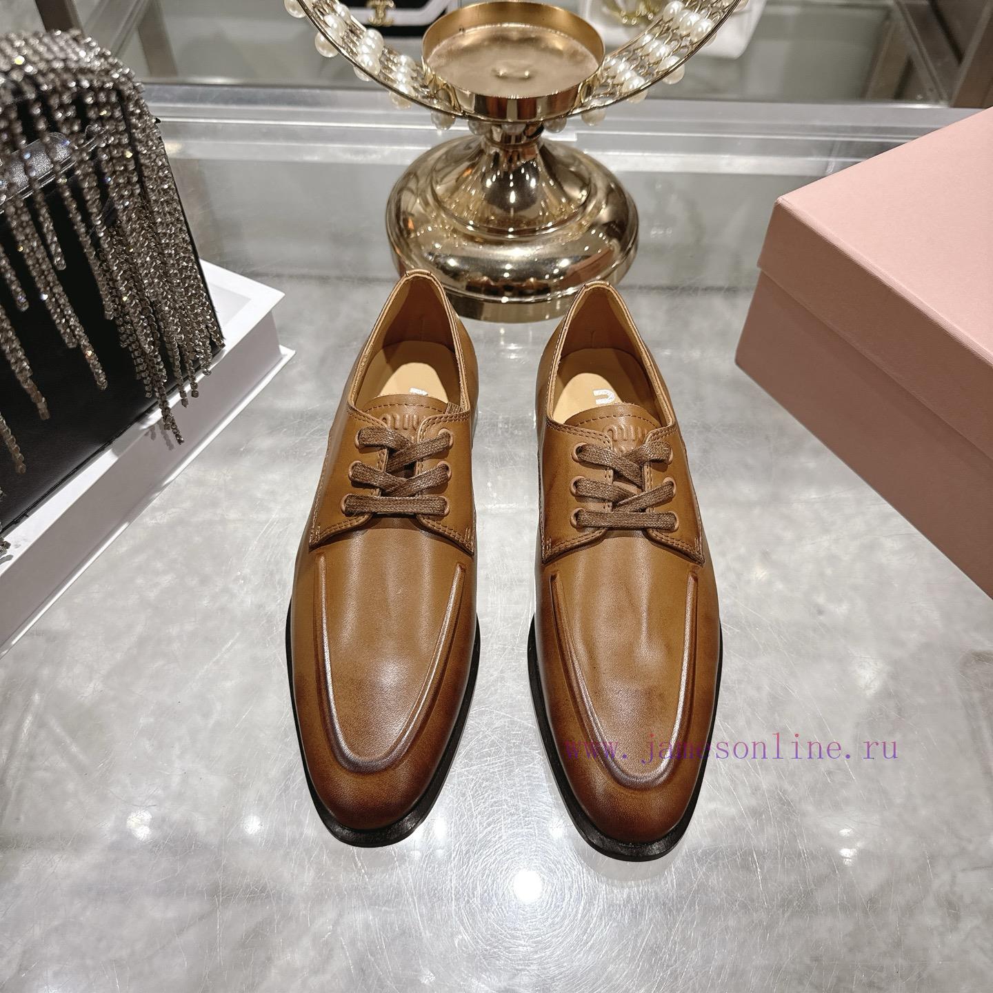 Miumi * 26 Early Spring New Vintage LoafersBased On The Classic Retro Shoe Shape The Texture Le waazmn6j - Image 2