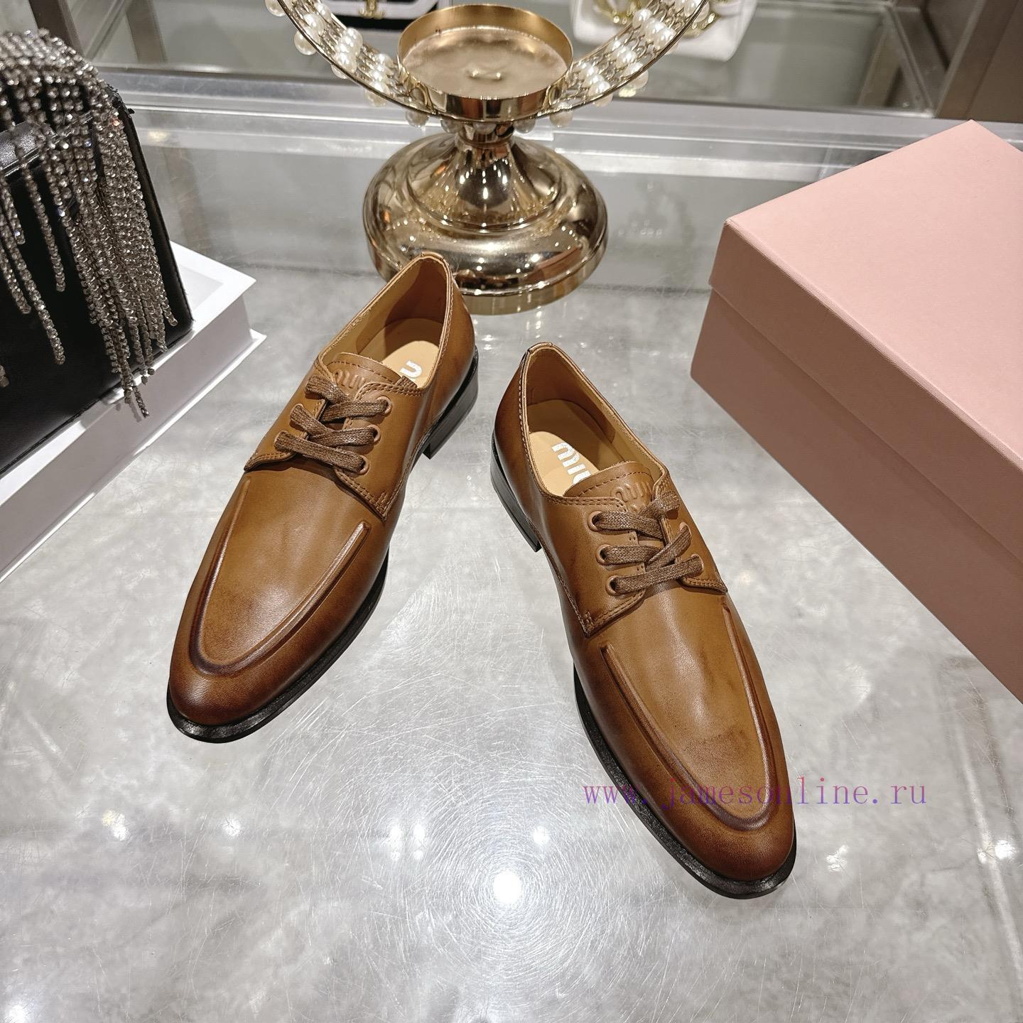 Miumi * 26 Early Spring New Vintage LoafersBased On The Classic Retro Shoe Shape The Texture Le waazmn6j - Image 3