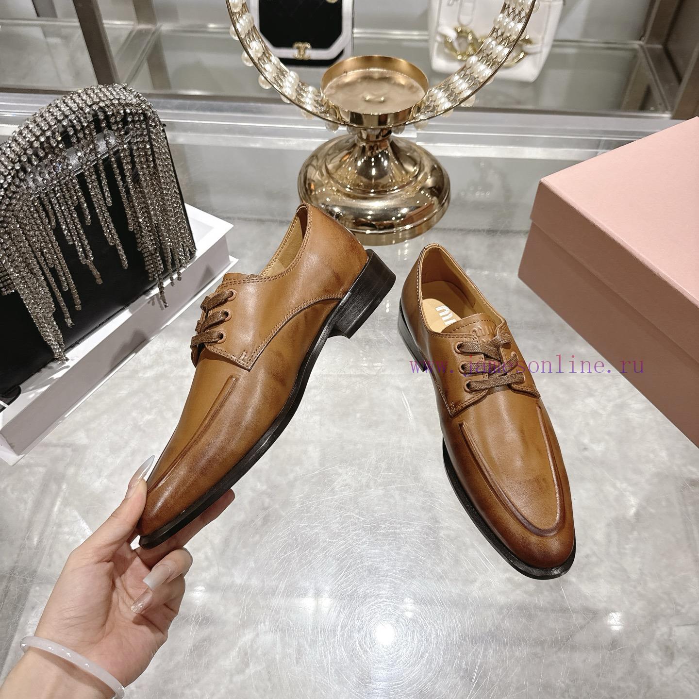Miumi * 26 Early Spring New Vintage LoafersBased On The Classic Retro Shoe Shape The Texture Le waazmn6j - Image 4