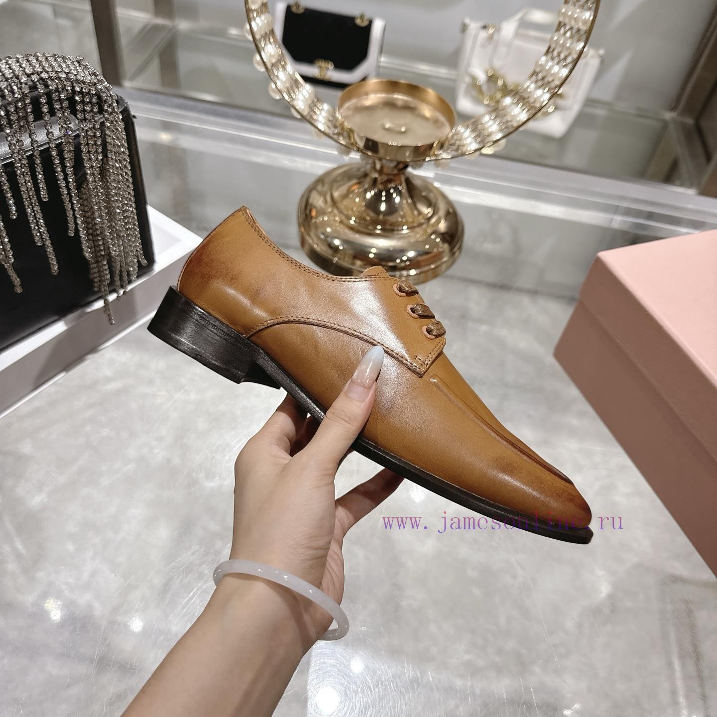 Miumi * 26 Early Spring New Vintage LoafersBased On The Classic Retro Shoe Shape The Texture Le waazmn6j - Image 6