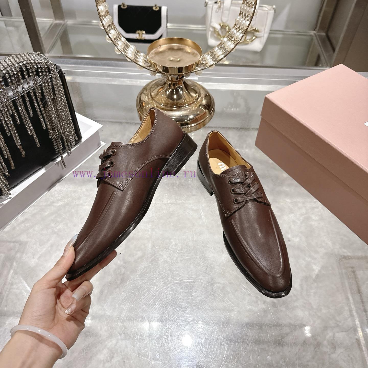 Miumi * 26 Early Spring New Vintage LoafersBased On The Classic Retro Shoe Shape The Texture Le su58b14p - Image 4