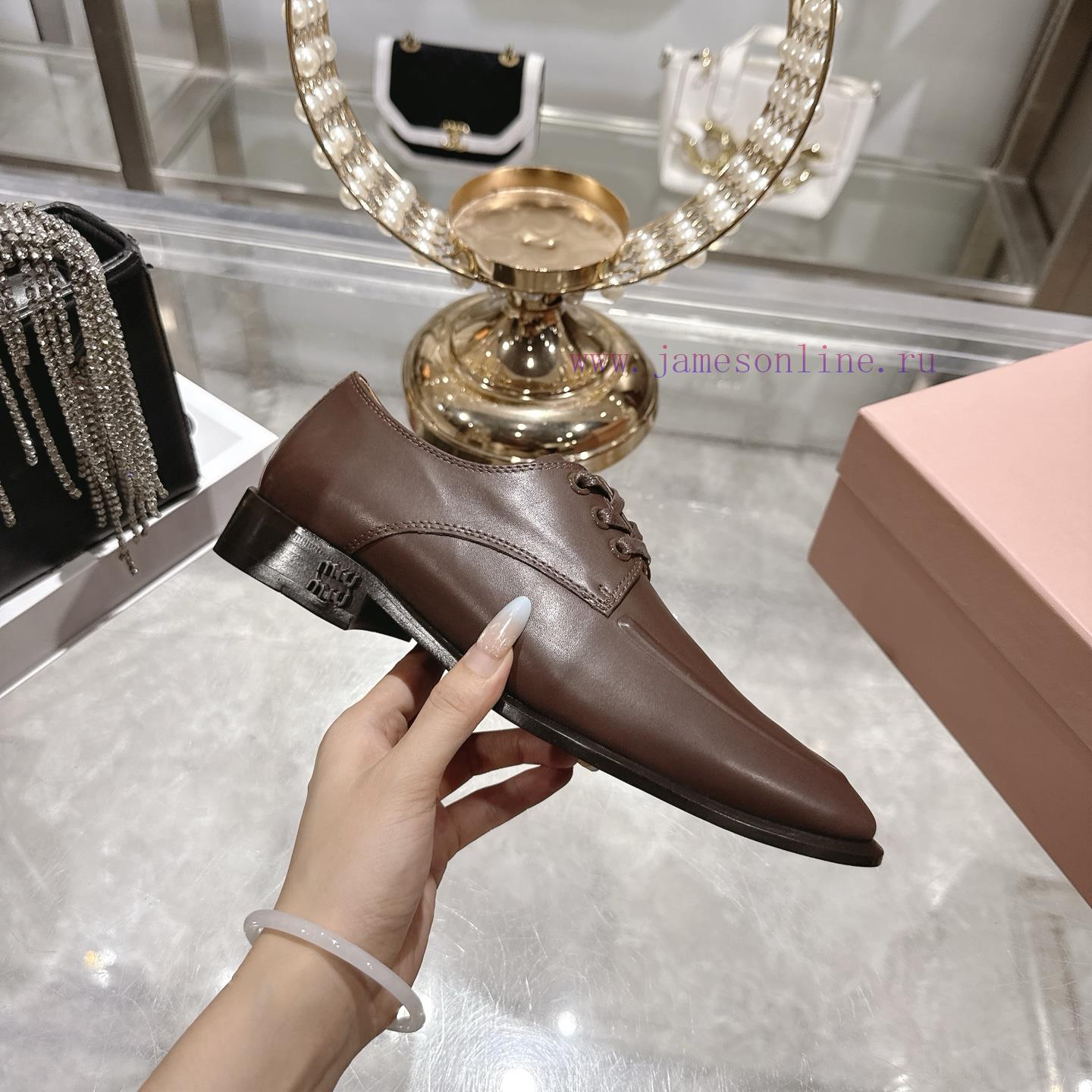 Miumi * 26 Early Spring New Vintage LoafersBased On The Classic Retro Shoe Shape The Texture Le su58b14p - Image 6