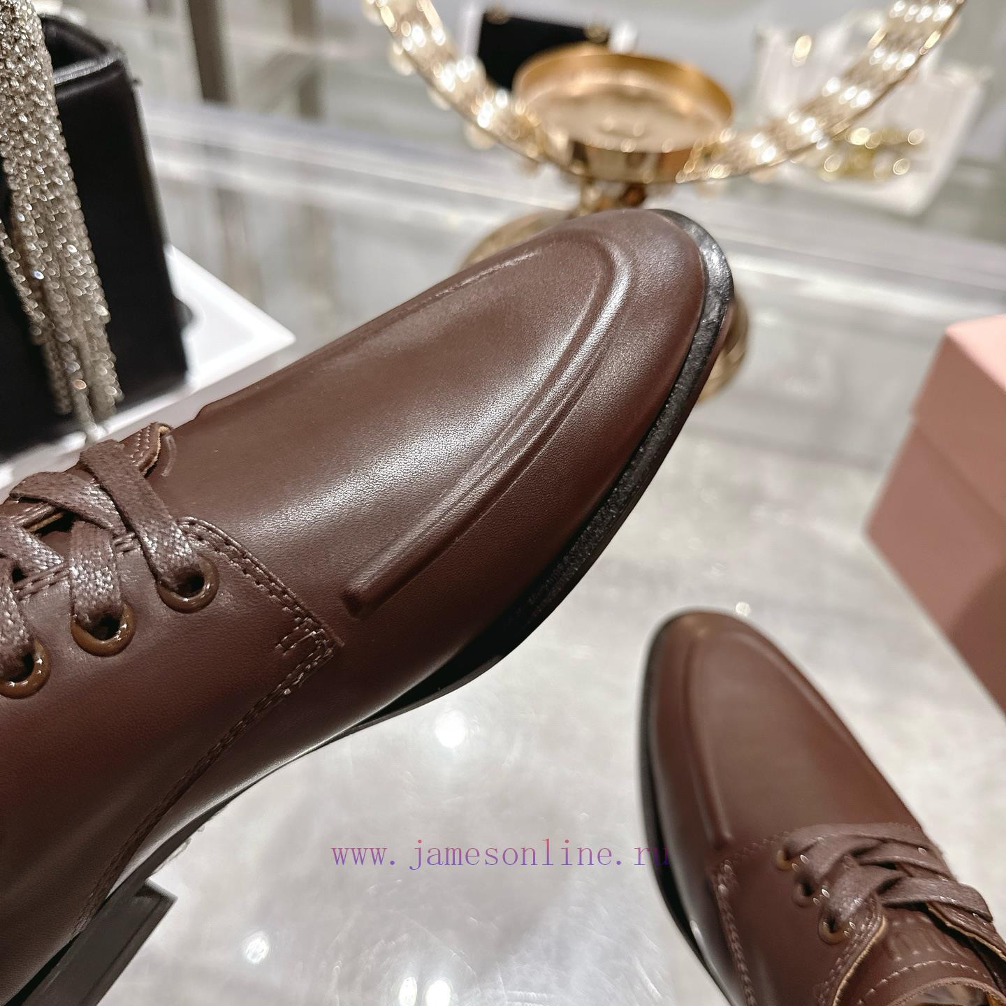 Miumi * 26 Early Spring New Vintage LoafersBased On The Classic Retro Shoe Shape The Texture Le su58b14p - Image 9