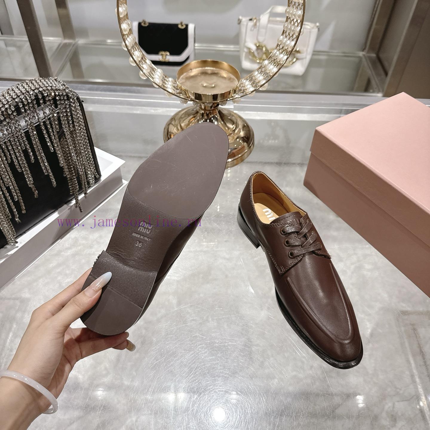 Miumi * 26 Early Spring New Vintage LoafersBased On The Classic Retro Shoe Shape The Texture Le su58b14p - Image 10