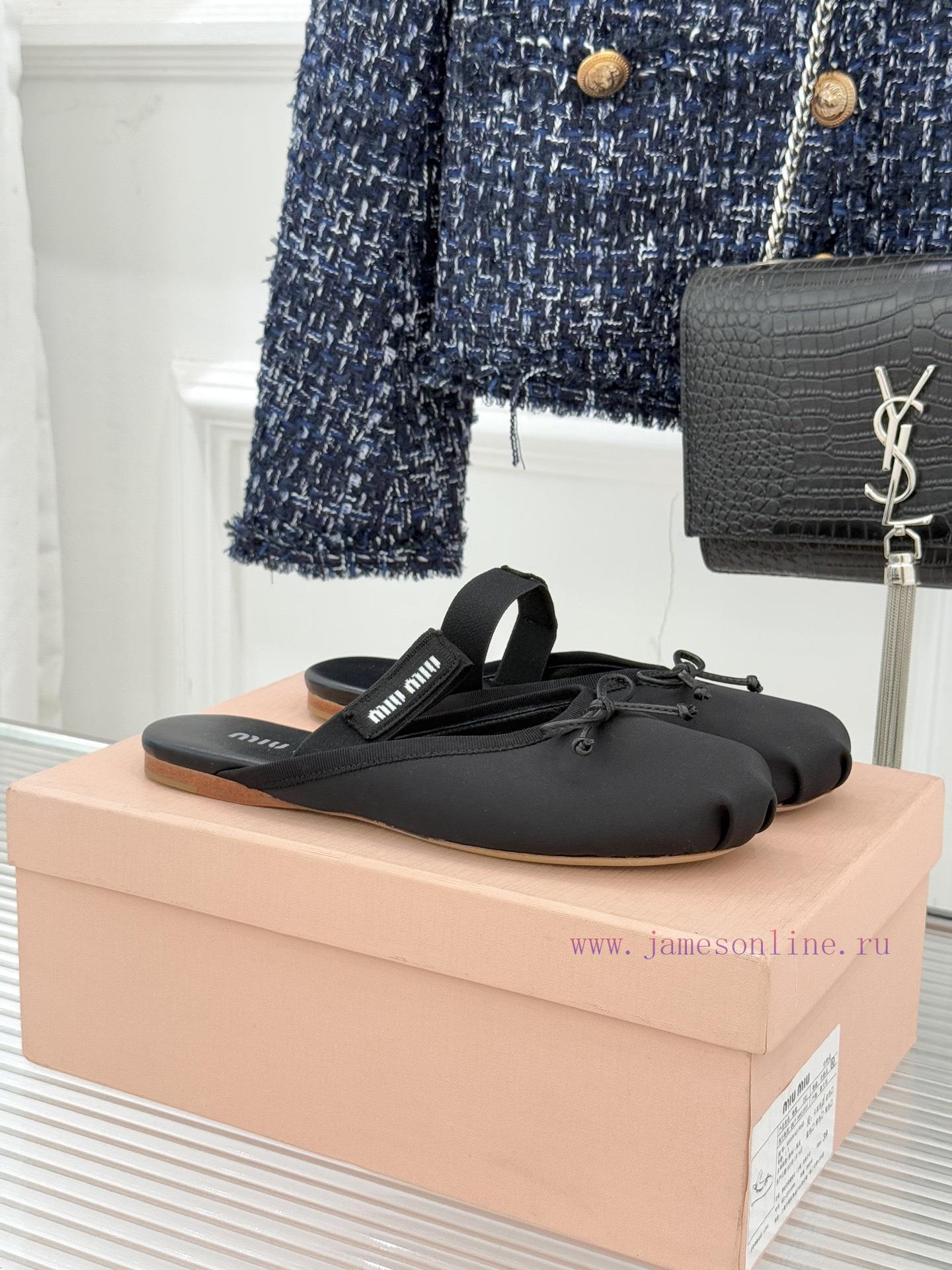 Miu Miu Classic Bow Letter Silkballet ShoesInheriting MIU MIU's Iconic Teenage Luxury GenesClas tmatxcnk - Image 2