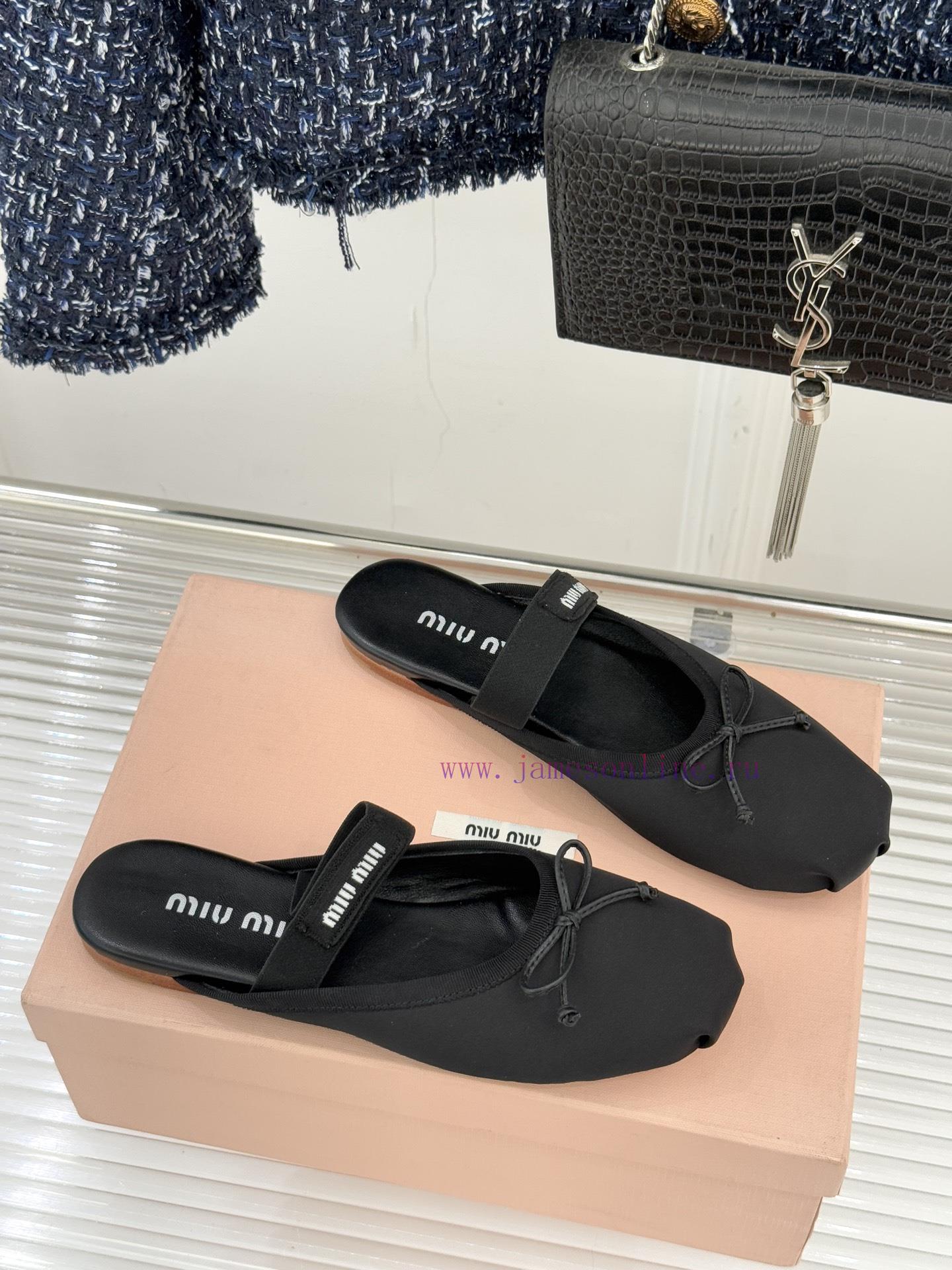 Miu Miu Classic Bow Letter Silkballet ShoesInheriting MIU MIU's Iconic Teenage Luxury GenesClas tmatxcnk - Image 4