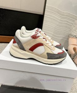 𝗖𝗘𝗟𝗜𝗡𝗘 Top QualityCeline's New Logo Lace Up Casual Sports ShoesLeather Upper With Cowhide Splic vb2fyfhk