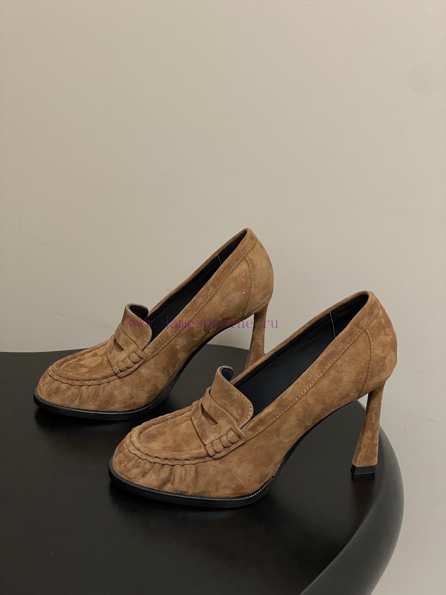 -Top QualitySaint Laurent FW26 New Arrival~YSL LE LOAFER High-heeled Loafers Series 26Fw Spring jjxlk18e - Image 4