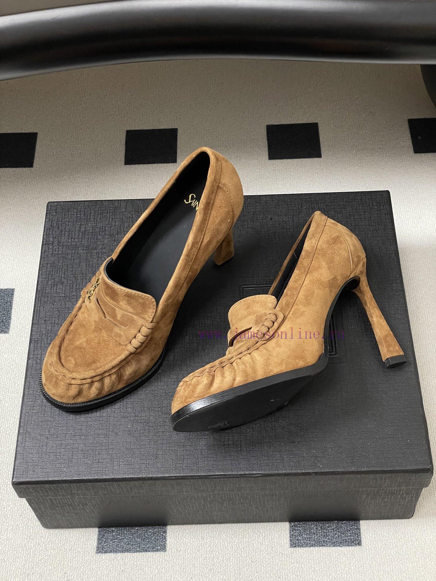 -Top QualitySaint Laurent FW26 New Arrival~YSL LE LOAFER High-heeled Loafers Series 26Fw Spring jjxlk18e - Image 5