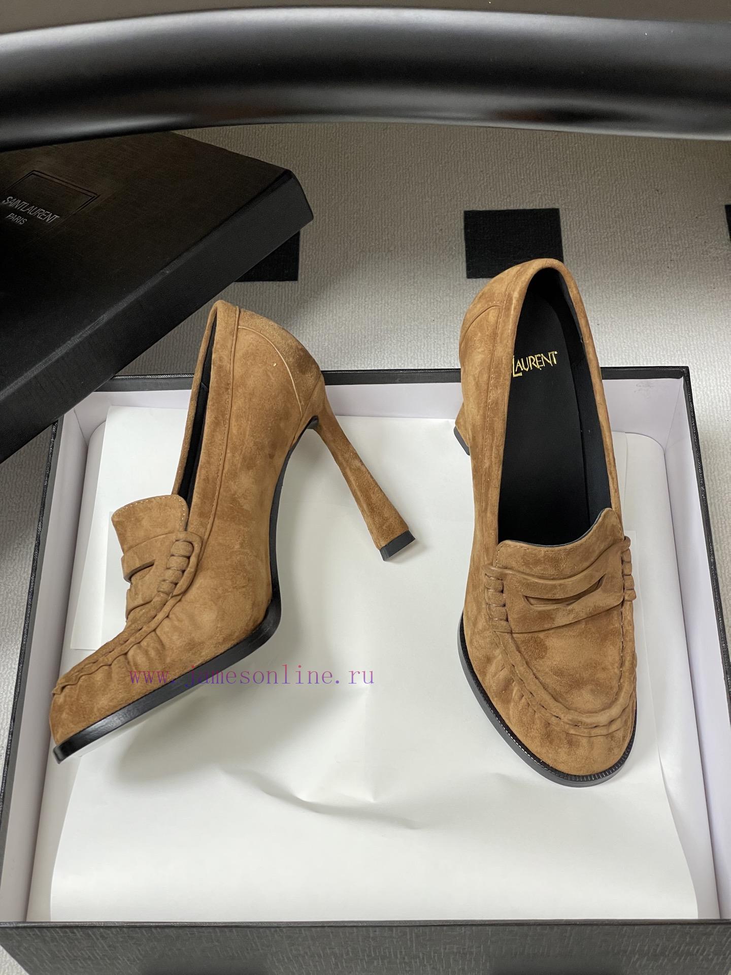 -Top QualitySaint Laurent FW26 New Arrival~YSL LE LOAFER High-heeled Loafers Series 26Fw Spring jjxlk18e - Image 6