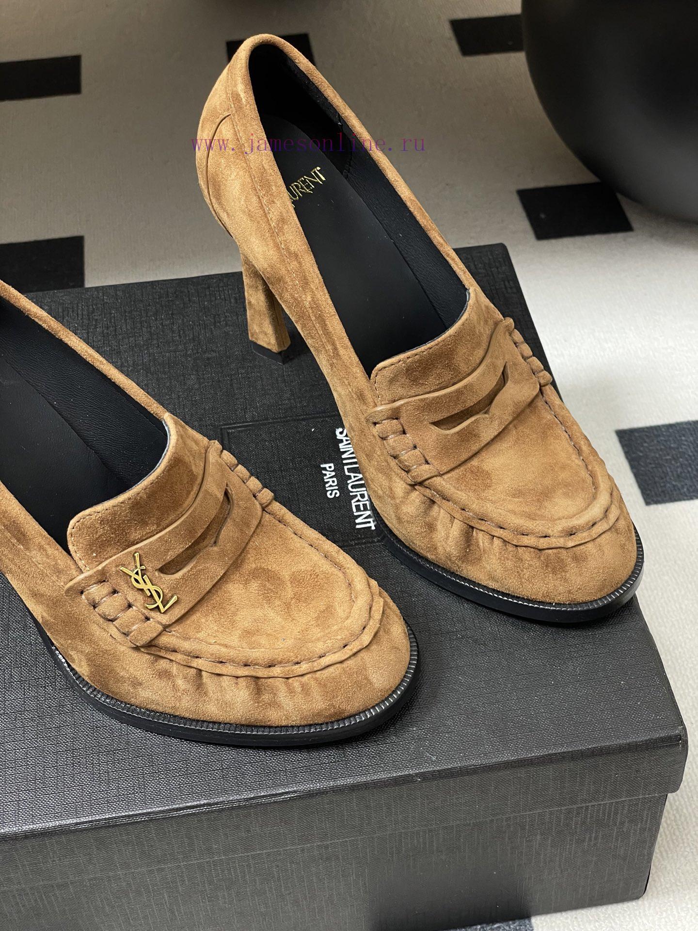 -Top QualitySaint Laurent FW26 New Arrival~YSL LE LOAFER High-heeled Loafers Series 26Fw Spring jjxlk18e - Image 9
