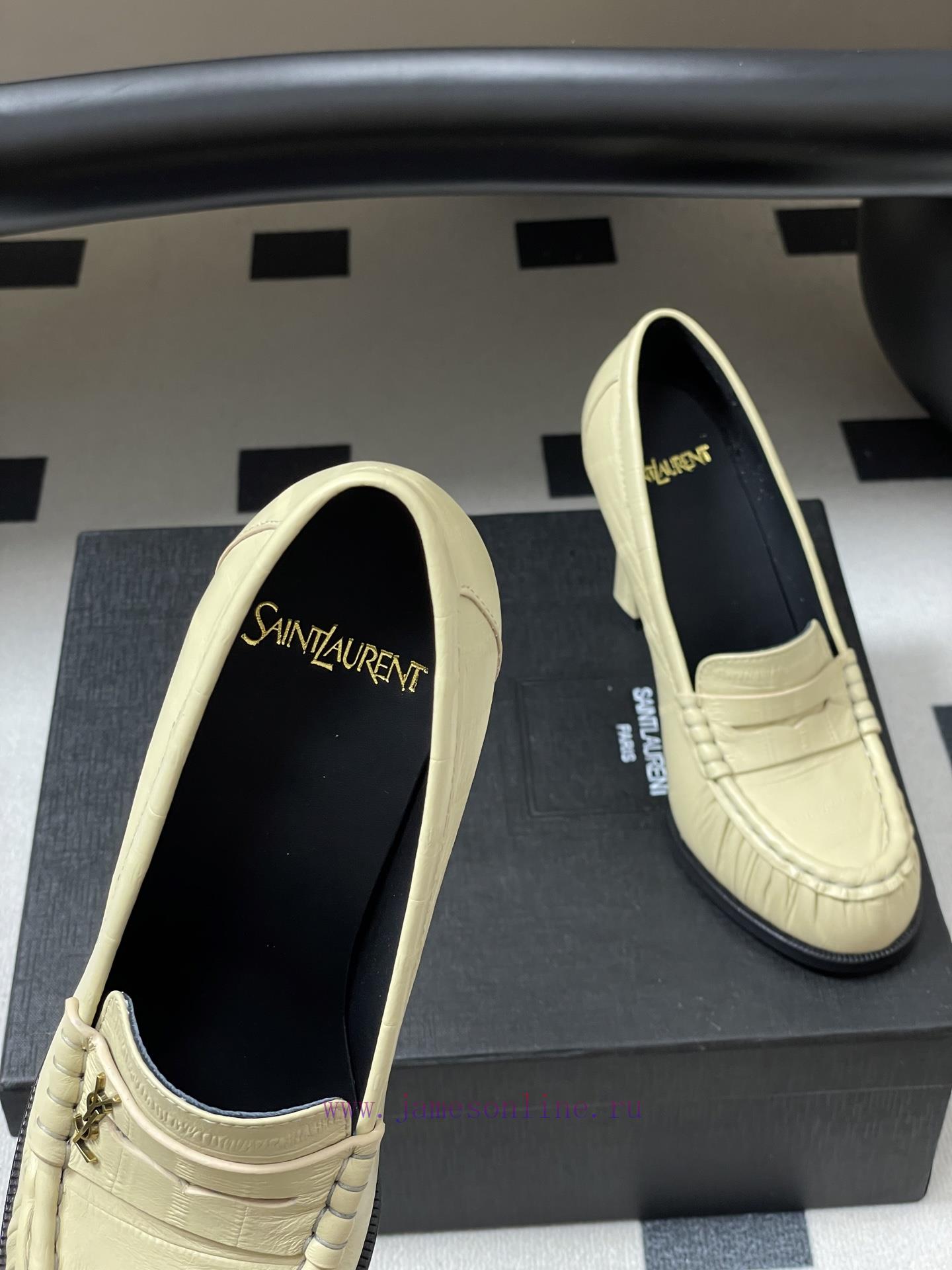 -Top QualitySaint Laurent FW26 New Arrival~YSL LE LOAFER High-heeled Loafers Series 26Fw Spring owzbrx0y - Image 7