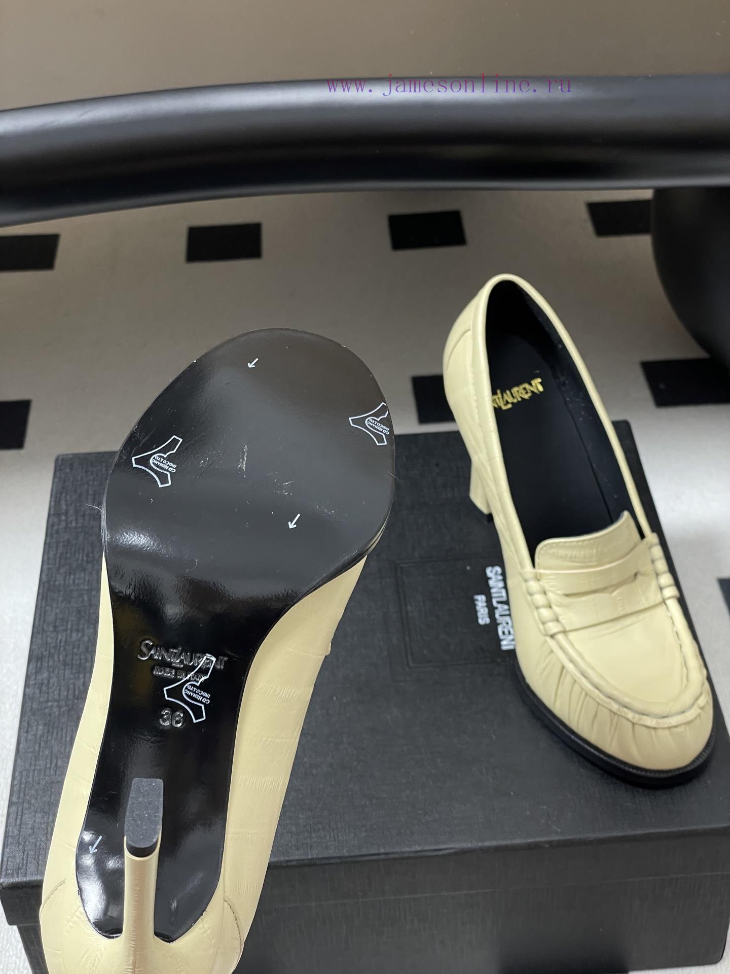 -Top QualitySaint Laurent FW26 New Arrival~YSL LE LOAFER High-heeled Loafers Series 26Fw Spring owzbrx0y - Image 9