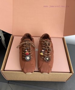 Miu Miu 26ss New Satin Ballet Training Shoes Casual ShoesCombining The Casual And Sporty Feel O 94wpcgh4