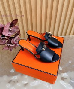 Herm è S/Herm è S Classic Kelly Buckled High Heel Slippers/Sandals——————————Extremely Retro Des 36fproxg