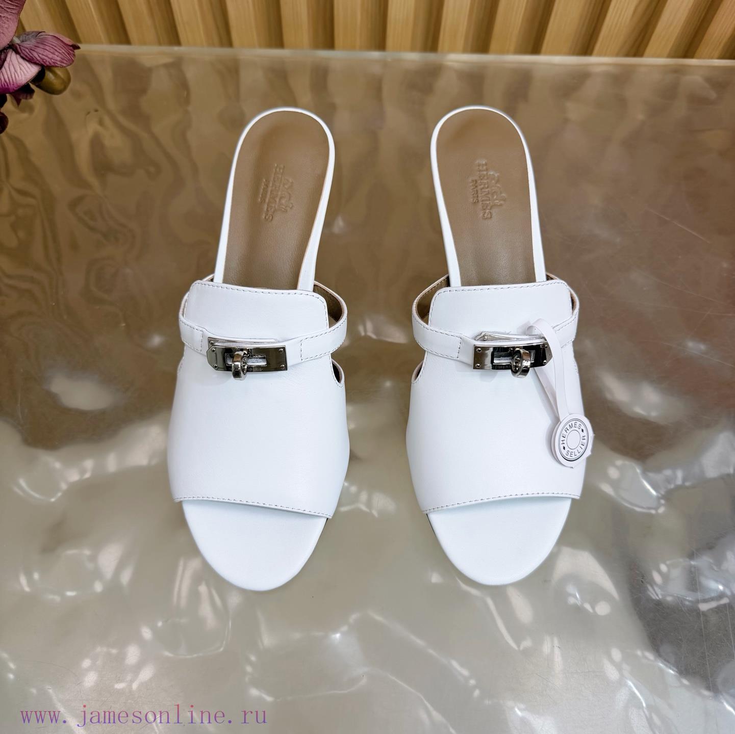Herm è S/Herm è S Classic Kelly Buckled High Heel Slippers/Sandals——————————Extremely Retro Des srdbhasd - Image 6