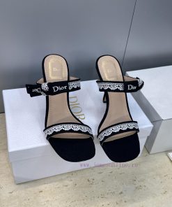 J'ADIOR Dior 2026 Early Spring New High End Collection Dentelle Jelly High Heels Bow Women's Sh mudksxv6