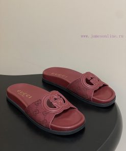26Ss Summer New Gucci Double G Hollow Thick Bottom Beach Sandals Classic GG Gucci Denim Casual 0j8f1jgj