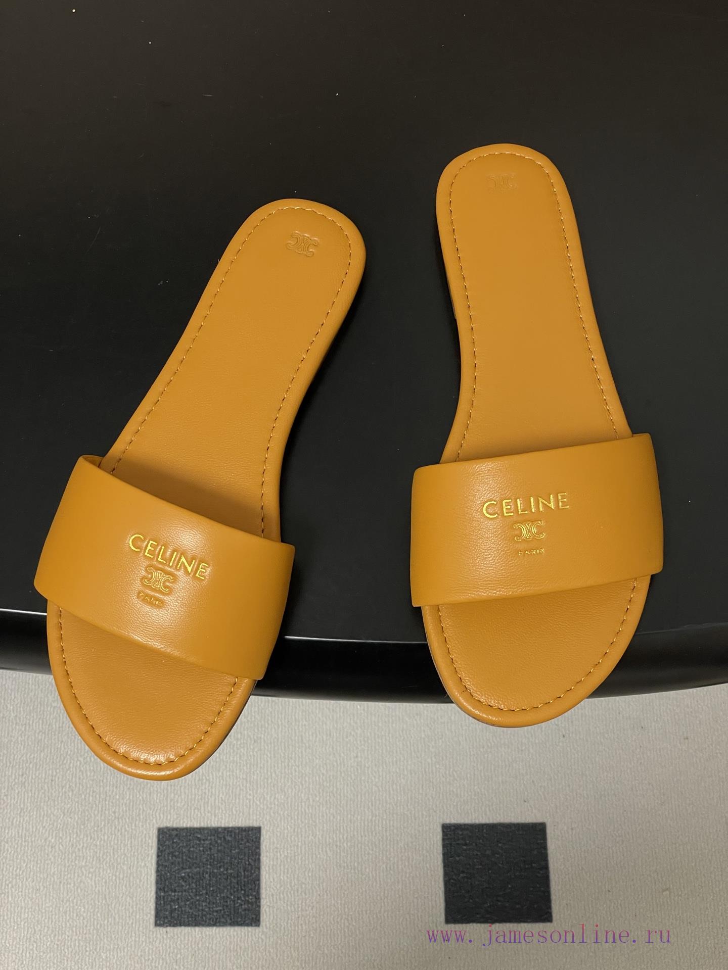26ss Spring/Summer New CELINE/Celine Classic Triumphal Arch M ü Ller Shoes With One Strap Flat kontuhen - Image 3