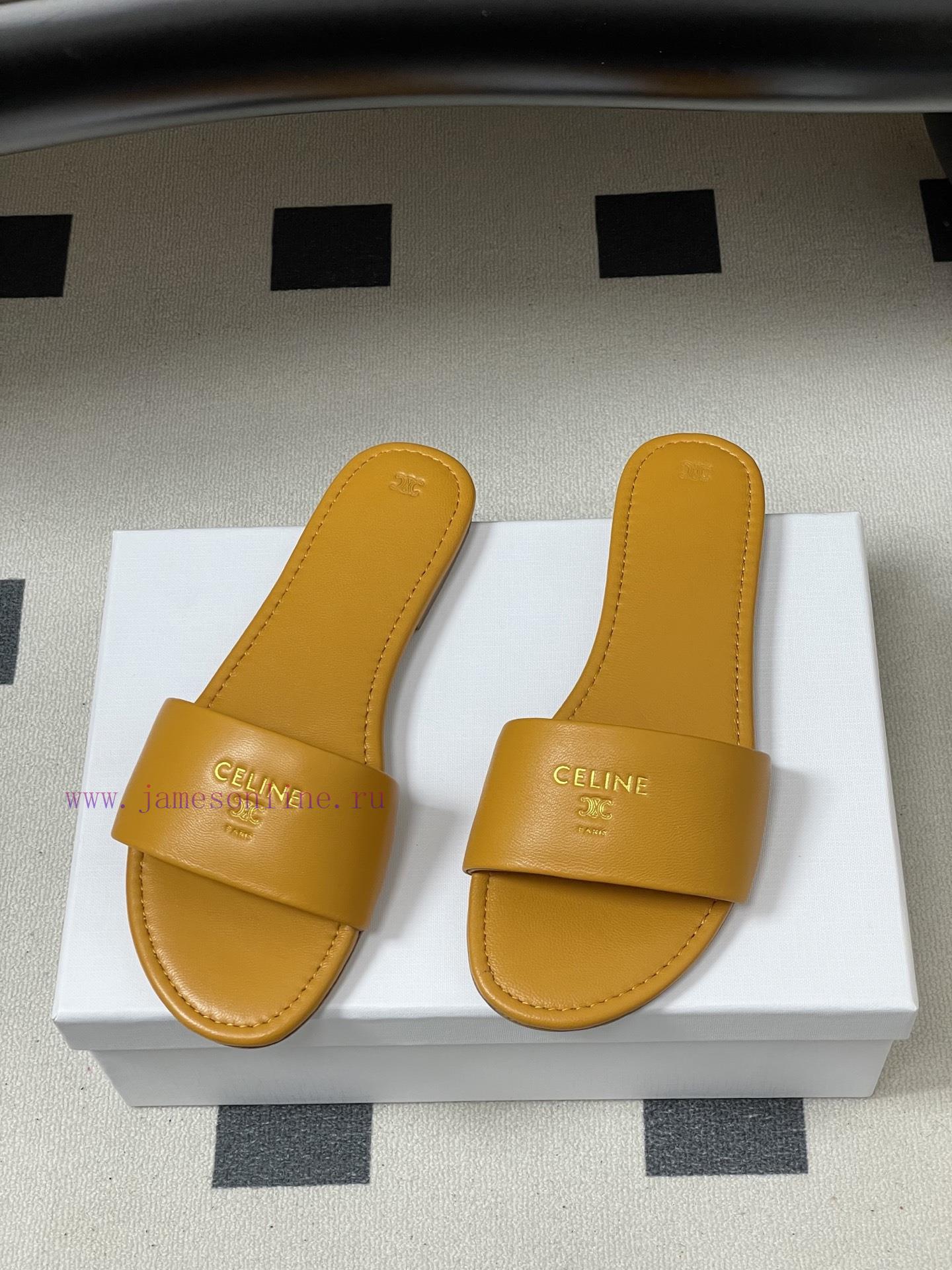 26ss Spring/Summer New CELINE/Celine Classic Triumphal Arch M ü Ller Shoes With One Strap Flat kontuhen - Image 6