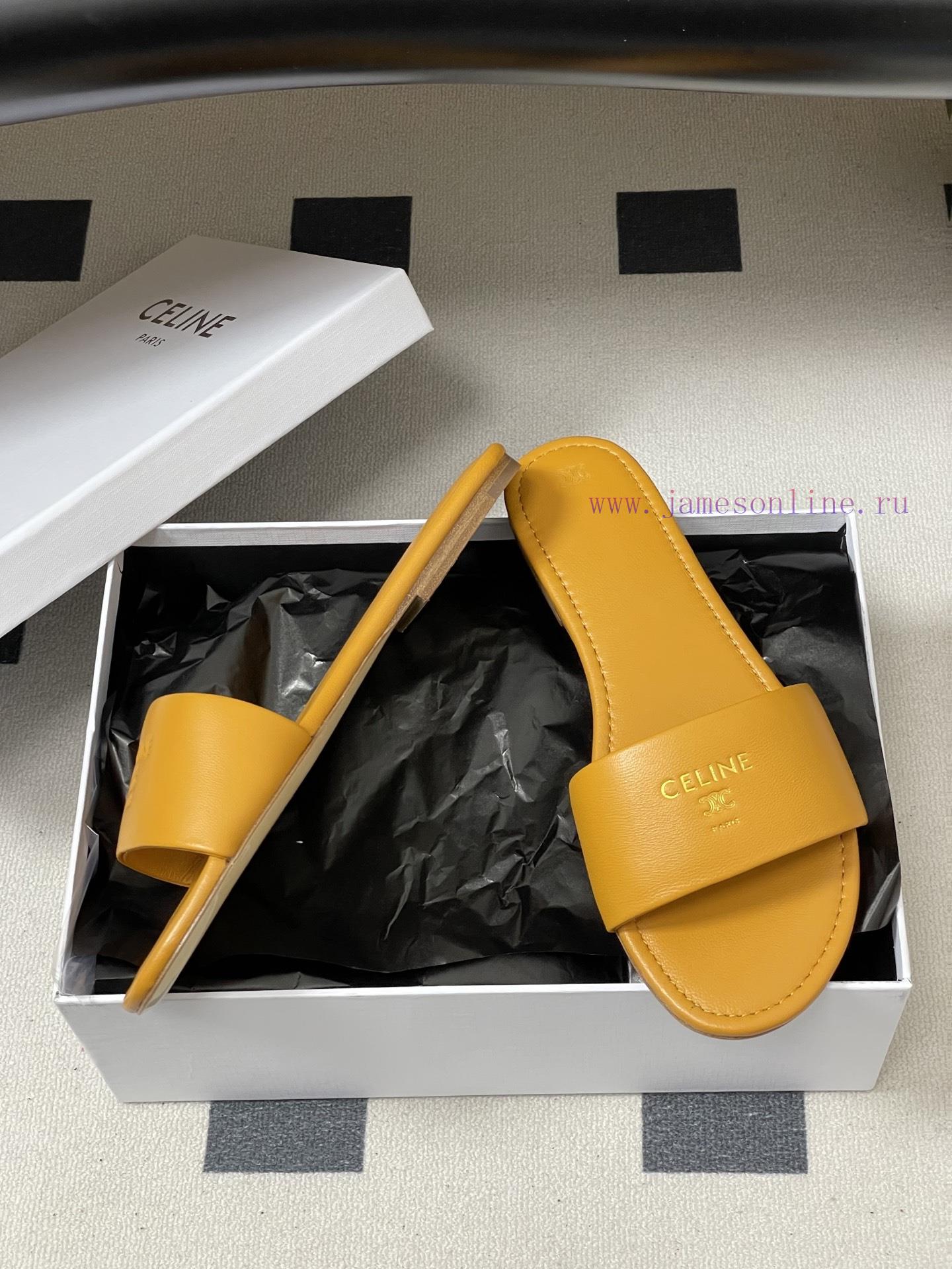 26ss Spring/Summer New CELINE/Celine Classic Triumphal Arch M ü Ller Shoes With One Strap Flat kontuhen - Image 7