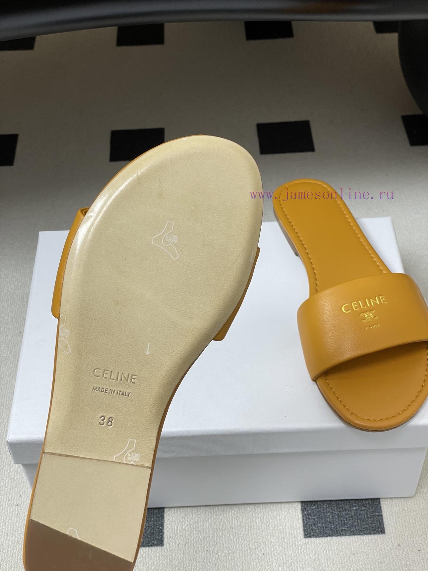 26ss Spring/Summer New CELINE/Celine Classic Triumphal Arch M ü Ller Shoes With One Strap Flat kontuhen - Image 9