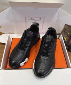 Men's 20 Couple's Hermes 26ss Early Spring White Shoes Embroidered And Perforated With Last Des jqpqeqyt