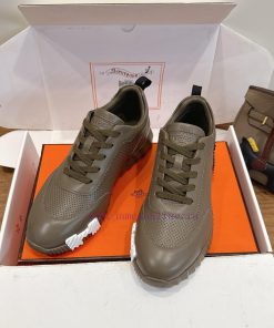 Men's 20 Couple's Hermes 26ss Early Spring White Shoes Embroidered And Perforated With Last Des 31nhoe85
