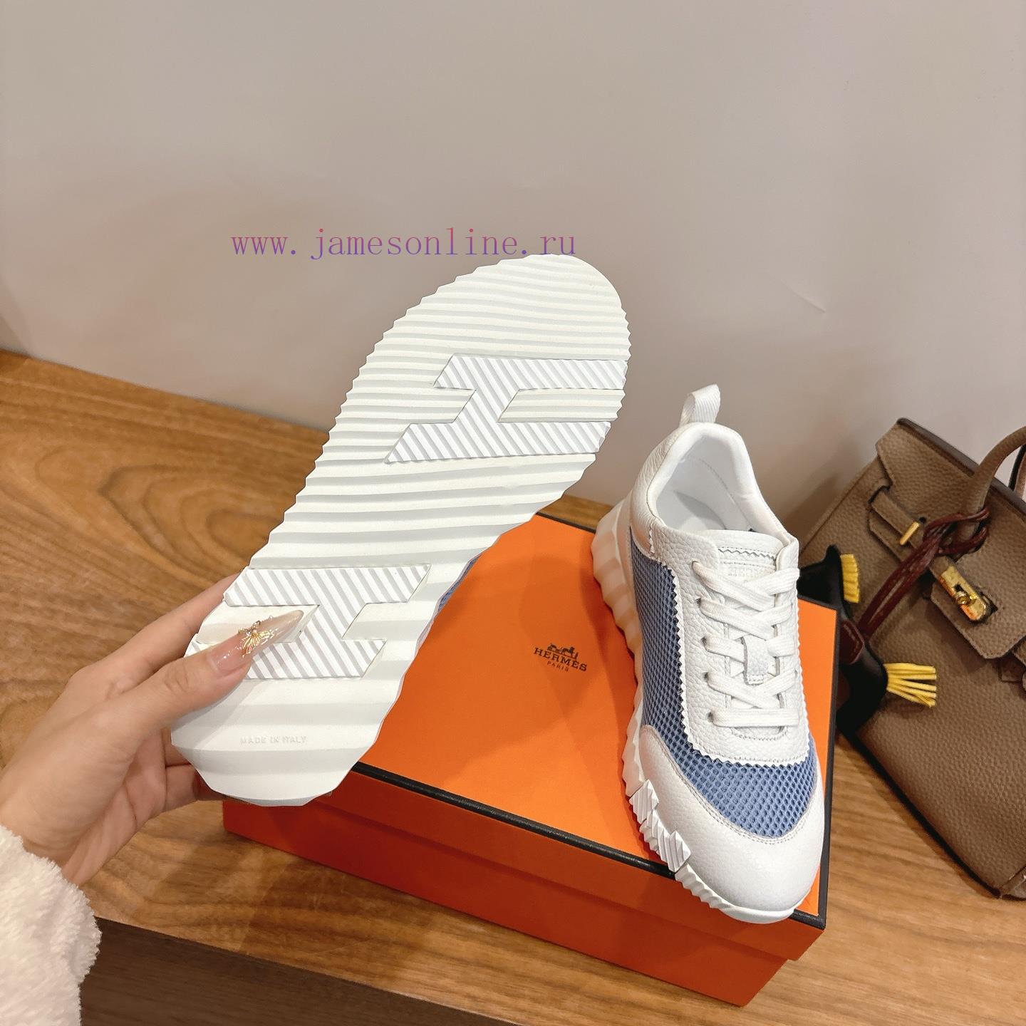 Men's 20 Couple's Hermes 26ss Early Spring White Shoes With Last Design And British Retro Style yi63m532 - Image 9